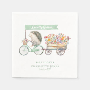 Servilleta De Papel Toallas Baby Shower de cultivo local - Floral verd