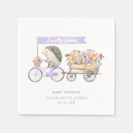 Servilleta De Papel Toallas Baby Shower de cultivo local - Morado Flor