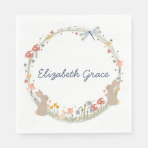 Toallas Baby Shower de Woodland personalizadas