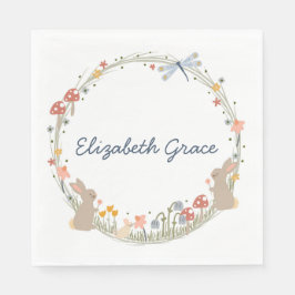 Servilleta De Papel Toallas Baby Shower de Woodland personalizadas