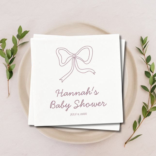 Servilleta De Papel Toallas Baby Shower púrpura personalizadas (Personalized Purple Baby Shower Napkins
)