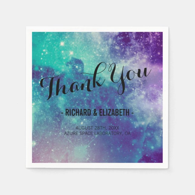 Servilleta De Papel Toallas Boda Smokey Galaxy (Anverso)