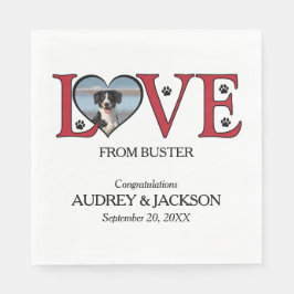 Servilleta De Papel Toallas bodas con foto de perro