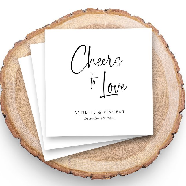 Servilleta De Papel Toallas Bodas con nombres y letras de mano únicas (Unique Hand Lettering Wedding Napkins With Names)