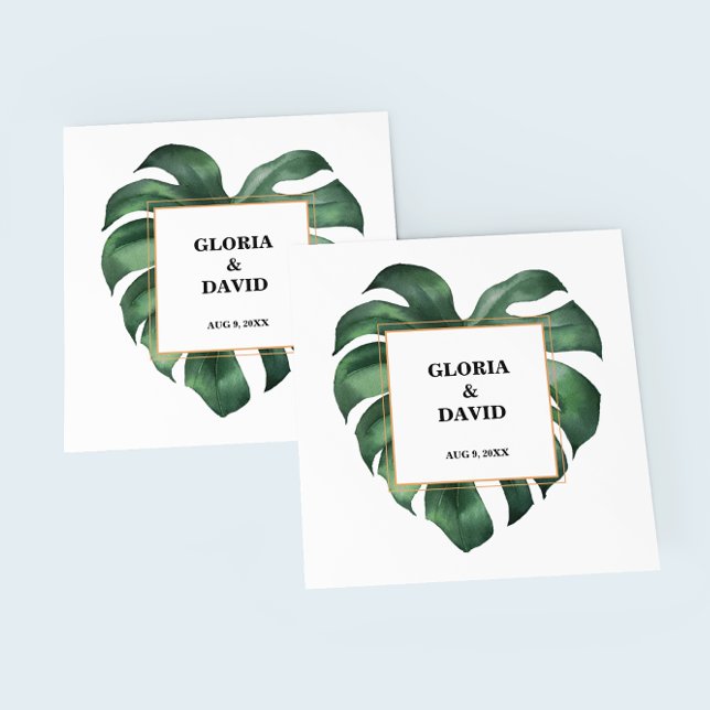 Servilleta De Papel Toallas Bodas de hojas de palma tropicales (Subido por el creador)
