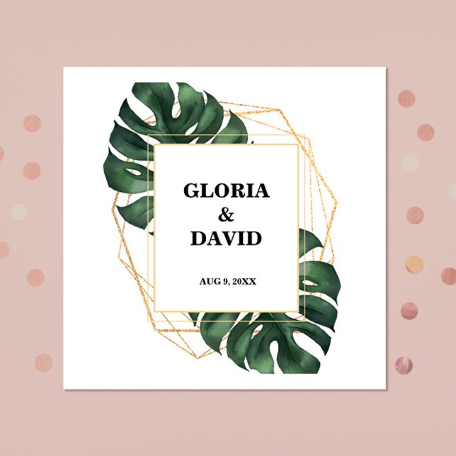 Servilleta De Papel Toallas Bodas de hojas de palma tropicales (Subido por el creador)