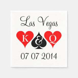 Servilleta De Papel Toallas bodas de Las Vegas con trajes monográficos