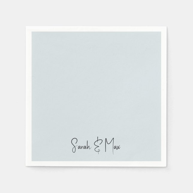 Servilleta De Papel Toallas Bodas Ice Blue personalizadas (Anverso)