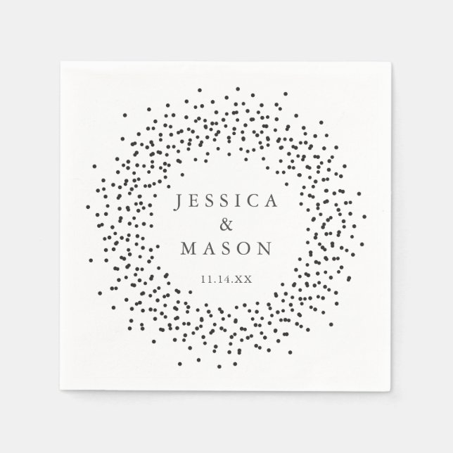 Servilleta De Papel Toallas Bodas modernas - Cocktail Napkin (Anverso)