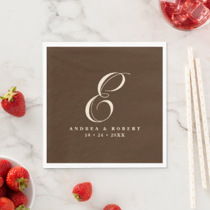 Servilleta De Papel Toallas Bodas monogramadas con nombre