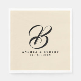 Servilleta De Papel Toallas Bodas monogramadas con nombre