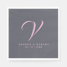 Servilleta De Papel Toallas Bodas monogramadas con nombre