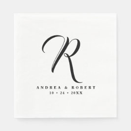 Servilleta De Papel Toallas Bodas monogramadas con nombre