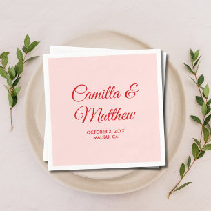 Servilleta De Papel Toallas Bodas personalizadas con guión romántico r