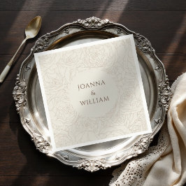 Servilleta De Papel Toallas bodas personalizadas de color beige