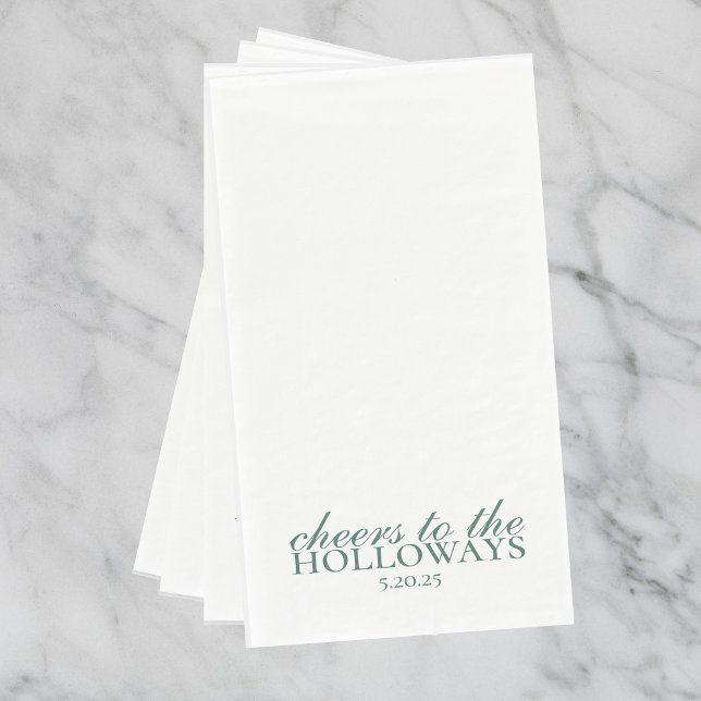 Servilleta De Papel Toallas Bodas personalizadas elegantes (Elegant Personalized Wedding Guest Towels)