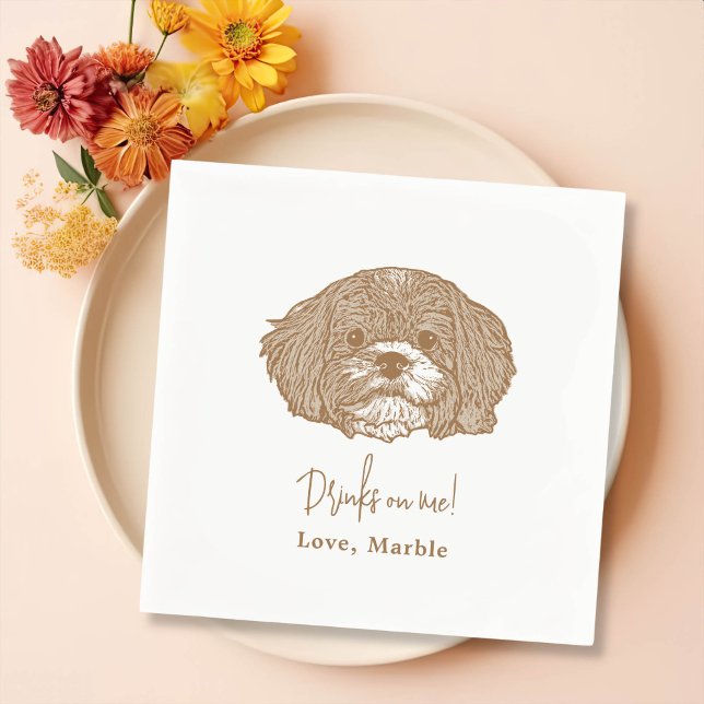Servilleta De Papel Toallas Bodas personalizadas para perros personali (Subido por el creador)