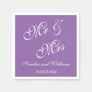 Servilleta De Papel Toallas Bodas personalizadas   Sr. Y Sra.