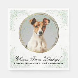 Servilleta De Papel Toallas Bodas Smooth Fox Terrier Con Perro Foto