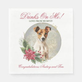 Servilleta De Papel Toallas Bodas Smooth Fox Terrier Con Perro Foto