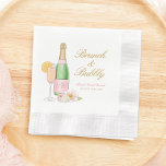 Servilleta De Papel Toallas Brunch-champagne de brunch<br><div class="desc">Brunch and Bubbly Champagne Bridal Brunch Napkins Añade un texto personalizado a la parte posterior para proporcionar cualquier información adicional necesaria para sus huéspedes.</div>