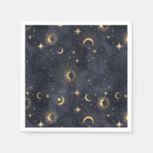 Toallas celestiales abstractas de cielo nocturno