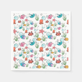 Servilleta De Papel Toallas con temática de criatura marina, bajo el t