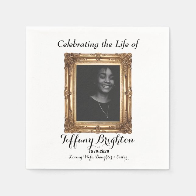 Servilleta De Papel Toallas conmemorativas del marco dorado (Anverso)