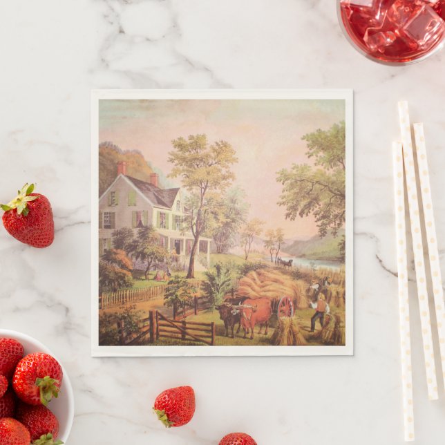 Servilleta De Papel Toallas de Acción de Gracias de la Cosecha de Otoñ (In situ)