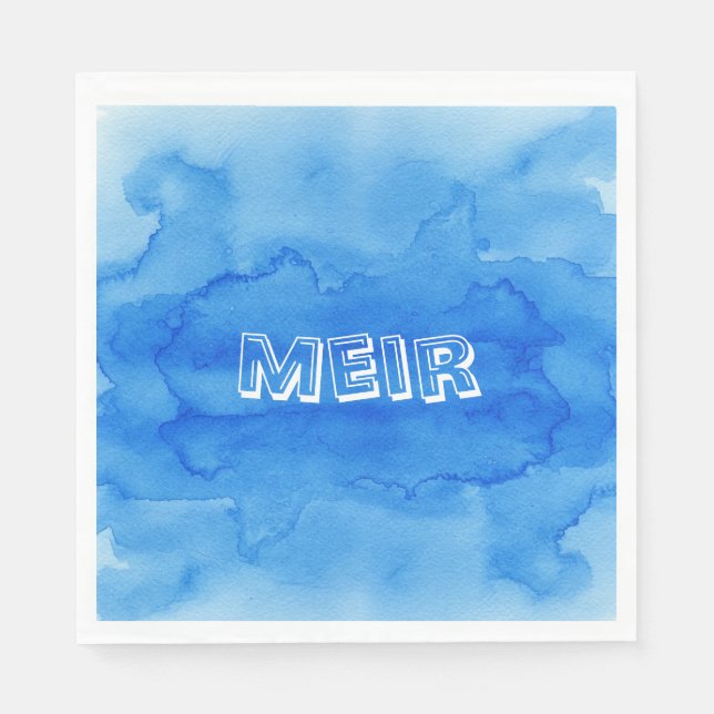 Servilleta De Papel Toallas de agua azul (Anverso)