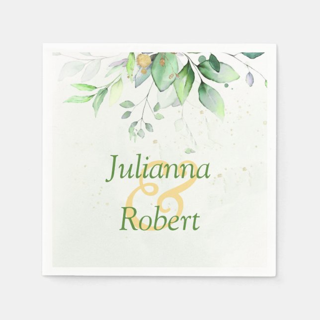 Servilleta De Papel Toallas de agua de verdor (Anverso)