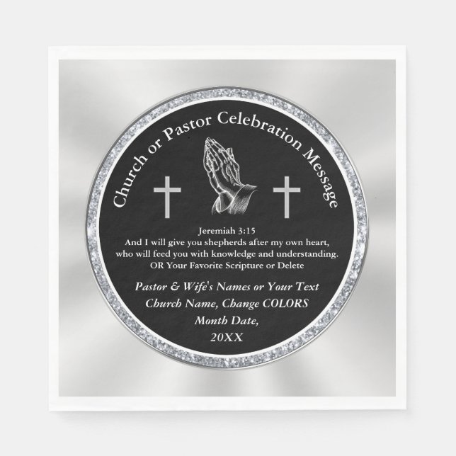 Servilleta De Papel Toallas de Aniversario de la Iglesia Personalizada (Anverso)