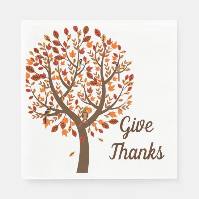 Servilleta De Papel Toallas de árbol de otoño (Anverso)