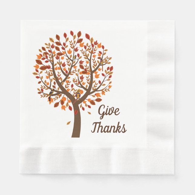 Servilleta De Papel Toallas de árbol de otoño (Anverso)