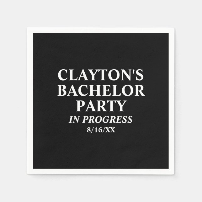 Servilleta De Papel Toallas de Bacheler Party In Progress (Anverso)