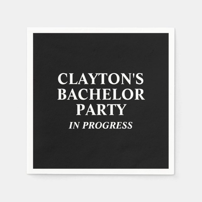 Servilleta De Papel Toallas de Bacheler Party In Progress (Anverso)