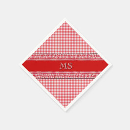 Servilleta De Papel Toallas de baño de control rojo con monograma