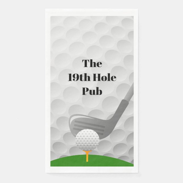 Servilleta De Papel Toallas de baño para huéspedes de diseño de golf (Anverso)