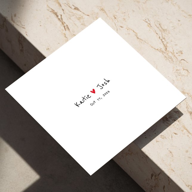 Servilleta De Papel Toallas de Boda blanco con nombres manuscritos neg (White Wedding Napkins with Black Handwritten Names)