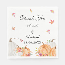 Servilleta De Papel Toallas de Boda de calabaza acuáticas