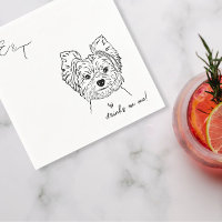 Toallas de boda de Cocktail de Yorkshire Terrier D