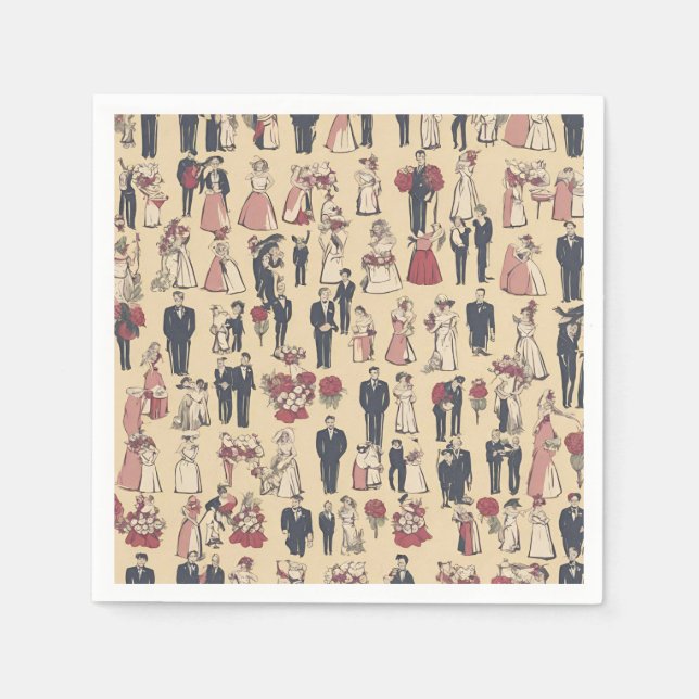 Servilleta De Papel Toallas de boda divertidas (Anverso)