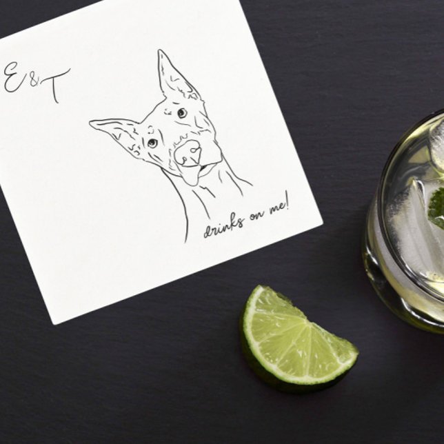 Servilleta De Papel Toallas de boda Doberman Dog Cocktail (Subido por el creador)
