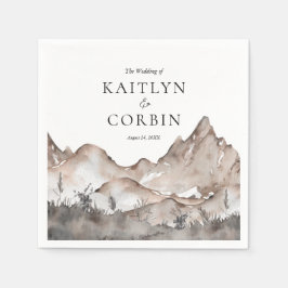 Servilleta De Papel Toallas de Boda Neutral para Montaña