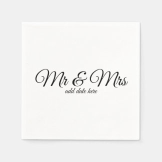 Servilleta De Papel Toallas de boda personalizadas con fechas