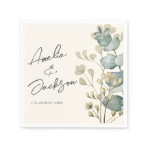 Toallas de Boda verde rusas Eucalyptus Sage