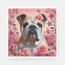 Servilleta De Papel ¡Toallas de bulldog rosado!