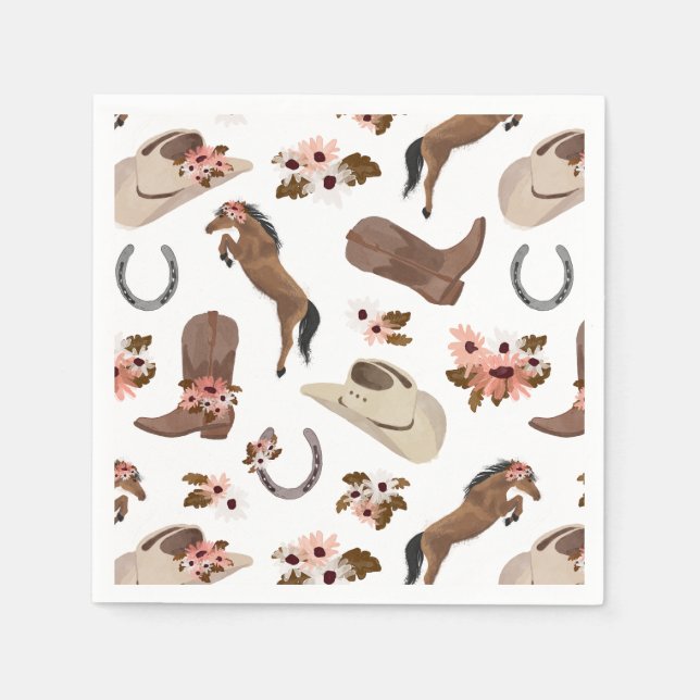 Servilleta De Papel Toallas de campo y floral (Anverso)