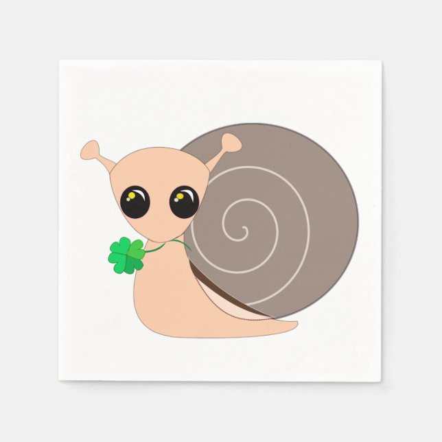 Servilleta De Papel Toallas de caracol con suerte (Anverso)