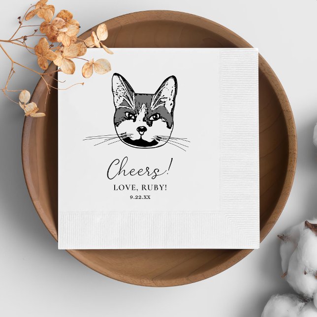 Servilleta De Papel Toallas de Cheque personalizadas para gato de Tuxe (Subido por el creador)